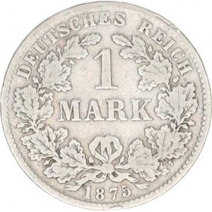 Německo, drobné ražby císařství, 1 Mark 1875 D