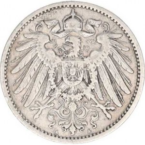 Německo, drobné ražby císařství, 1 Mark 1891 A