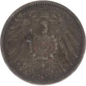 Německo, drobné ražby císařství, 1 Mark 1892 G R, patina