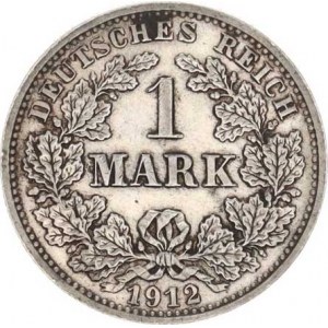 Německo, drobné ražby císařství, 1 Mark 1912 J R