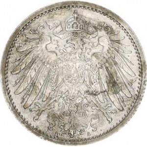 Německo, drobné ražby císařství, 1 Mark 1914 A, flíčky patiny
