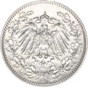 Německo, drobné ražby císařství, 1/2 Mark 1915 A, E, F 3 ks