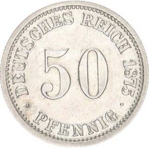 Německo, drobné ražby císařství, 50 Pfennig 1875 C R
