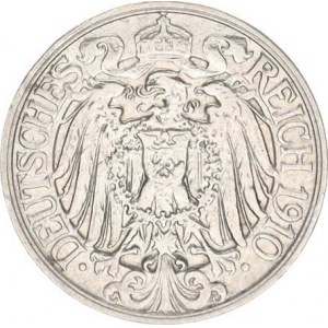Německo, drobné ražby císařství, 25 Pfennig 1910 A KM 18