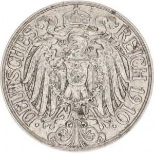 Německo, drobné ražby císařství, 25 Pfennig 1910 D KM 18