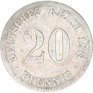 Německo, drobné ražby císařství, 20 Pfennig 1874 G R