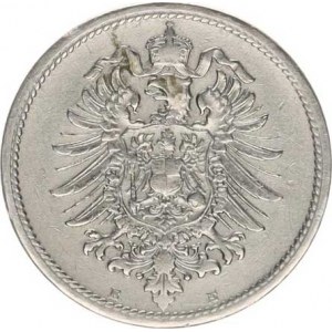 Německo, drobné ražby císařství, 10 Pfennig 1874 E R, dr. úh., tém.