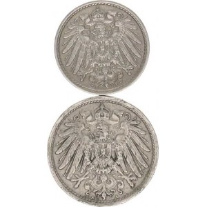 Německo, drobné ražby císařství, 5 Pfennig 1910 E; +10 Pfennig 1912 A 2 ks