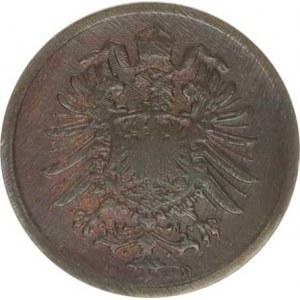Německo, drobné ražby císařství, 2 Pfennig 1873 D R, rys. od čistění