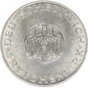Výmarská republika (1918-1933), 3 RM 1929 D - Lessing KM 60 15,062 g , dr. rys.