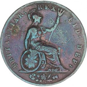 Anglie, George IV. (1820-1830), 1/2 Penny 1826 KM 692 R