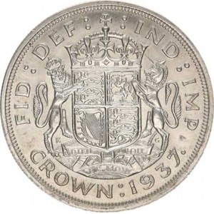 Anglie, George VI.(1936-1952), 1 Crown 1937 KM 857