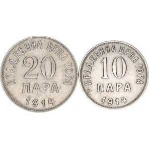 Černá Hora, Nicholas I. (1860-1918), 10 Para 1914, +20 Para 1914 KM 18,19 R 2 ks
