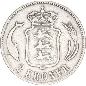 Dánsko, Christian IX.(1863-1906), 2 Kroner 1876 CS KM 798,1