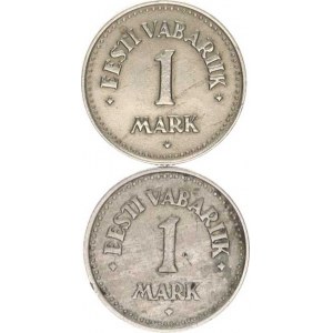 Estonsko, 1 Mark 1922, 1924 KM 1 2 ks, škr.