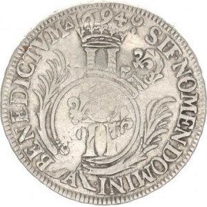 Francie, Ludvík XIV. (1643-1715), 1/2 Ecu 1694 A - přeražba z typu - KM 250 (erb s liliemi) 13,369
