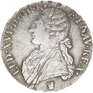 Francie, Ludvík XVI.(1774-1793), 1 Ecu 1784 I - Limoges Cr. 78,7; KM 564.7 (29,302 g)