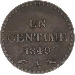 Francie, Druhá republika (1848-1852), 1 Centime 1849 A KM 755