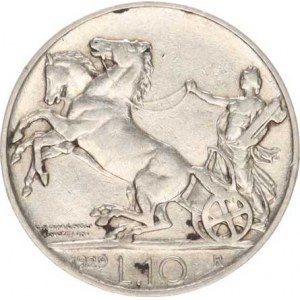 Itálie, Vittorio Emanuele III.(1900-1946), 10 Lire 1929 R
