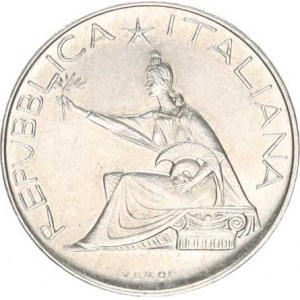 Itálie, 500 Lire 1961 R - Quadriga KM 99 Ag 835 11,00 g