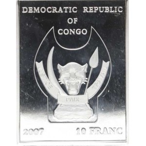 Kongo - Demokratická republika, 10 Francs 2007 - slavní malíři, Vincent van Gogh (Noční kavárna z
