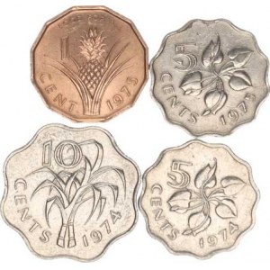Swaziland, 1 Cents 1975 - F.A.O.; +5 Cents 974, 1975; +10 Cents 1974