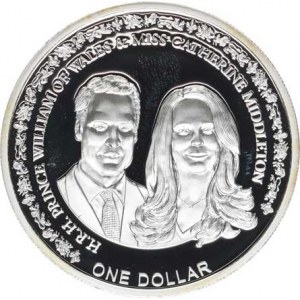Niue, 1 Dollar 2011 - Svatba prince Williama a Catherine Middleton