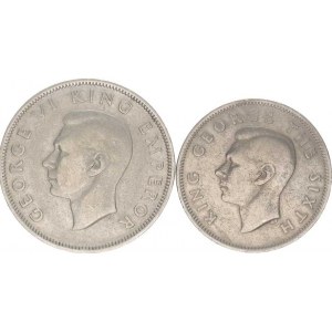Nový Zéland, 1 Florin 1948; +1/2 Crown 1941 KG KM 10.1, 11 2 ks