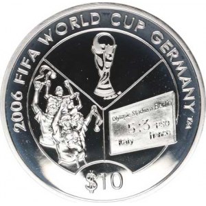Šalamounovy ostrovy, 10 Dollars 2006 - MS ve fotbake Německo KM -, Ag 92