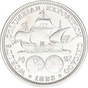 U.S.A., 1/2 Dollar 1893 - Kolumbova výstava