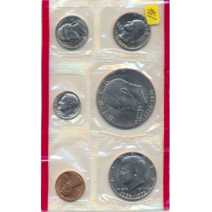 U.S.A., Mincovní sada 1976 D - 200. výročí (1,5,10,25,50 Cents, 1 Dol.)