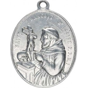 Náboženské medaile, Františkáni - A: Svatý František s křížem a lebkou, francouzský o