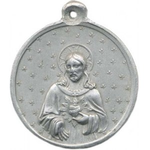 Náboženské medaile, Srdce Ježíše Krista / Immaculata, A: V ploše posetém křížky Ježí