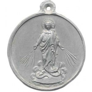 Náboženské medaile, Srdce Ježíše Krista / Immaculata, A: V ploše posetém křížky Ježí