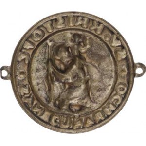 Náboženské medaile, Sv. Kryštof (patron motoristů), opis: Sv. Kryštofe ochraňuj nás