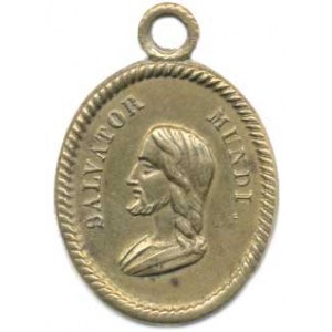 Náboženské medaile, Salvatorská medaile 18. stol., A: Hlava Ježíše zleva / R: Pieta s