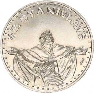 Náboženské medaile, Itálie - Joannes Pavlvs II. Pont. Max., portrét zleva / St. Stani