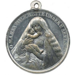 Náboženské medaile, Německo - Passau, Panna Maria Pasovská, památka na misie. A: O MA
