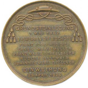 Náboženské medaile, Rakousko - Linz (Linec), Medaile na stavbu a posvěcení katedrály