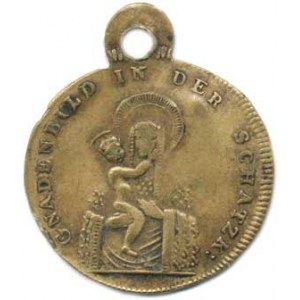 Náboženské medaile, Rakousko - Mariazell, poutní medailka (18. stol.), A: Milostná so