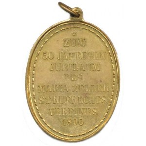 Náboženské medaile, Rakousko - Mariazell, Medaile 1890 na 50 let trvání spolku sv. Ru