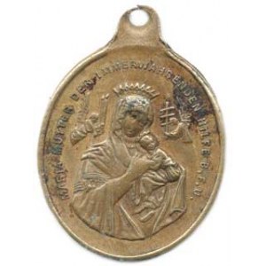 Náboženské medaile, Rakousko - Maria, Matka Ustavičné pomoci. A: MARIA MUTTER DER IMM