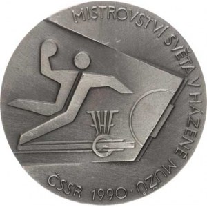 Sportovní medaile a ceny, Mistrovství světa v házené mužů ČSSR 1990, symbolika a opis / Sed