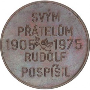 Olomouc, Svým přátelům 1905-1975 Rudolf Pospíšil, pětiřádkový nápis / Vyob