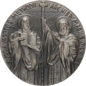 Olomouc, 1100.výročí smrti sv. Metoděje 1985, sv. Cyril a Metoděj podle ob