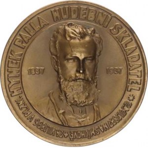 Plzeň, Hynek Palla, hudební skladatel 1837-1937, poprsí čelně a opis / N