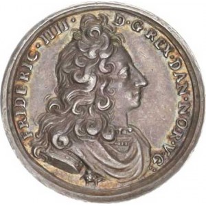 Dánsko, Friederic IV., portrét zprava, opis / Louisa, portrét zprava, opi