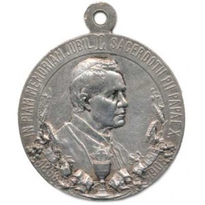 Vatikán - Papežský stát, Pius X., 50. výročí kněžského svěcení, A: Poprsí papeže zprava, p