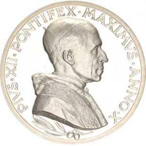 Vatikán - Papežský stát, Pius XII., poprsí zprava, X. rok pontifikátu (1948) / Papež před