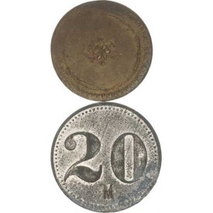 Československo - nouzovky, známky, 20, číslice v perlič. kruhu / 20, číslice v perlič. kruhu - dor